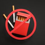 Rote Zigarettenschachtel mit Verbotssymbol | Vuse Epod